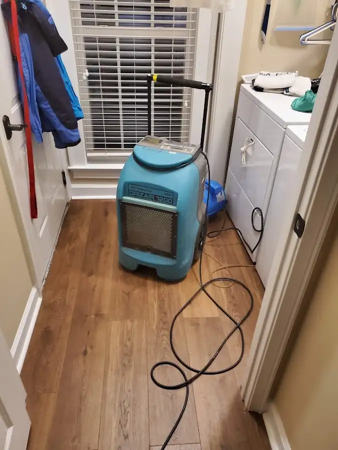 Commercial dehumidifier deployed for Flood Damage Cleanup in Irondale